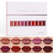 10Pcs Matte Waterproof Long Lasting Lip Gloss
