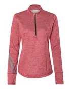 Adidas - Women's Brushed Terry Heather Quarter Zip Pullover