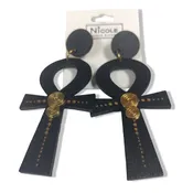 ANKH wooden earrings - afrocentric earrings