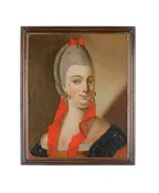 A Chinese Reverse Glass Portrait