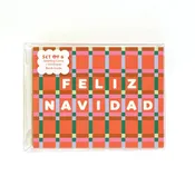 AAPK* Feliz Navidad Plaid Cards Box Set