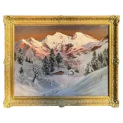 "Alpen Glow in Garmisch, Bavaria" by Alois Arnegger — Bradbury Art & Antiques
