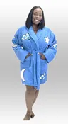 Mandy Moo Applique Short Terry Loop Bathrobe