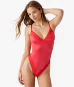Always Composed Bodysuit: Hibiscus