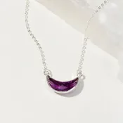 Amethyst Eclipse Necklace, Sterling Silver