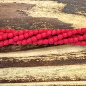 1-03-25144 - Czech Fire Polish Beads, Saturated Red, 3mm | Strand