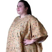 10XL Hospital Gown IV with Snaps on Shoulders Oversized Hospital Gown Washable Patient Robe with Back Ties Reusable Big Size Hospital Gown