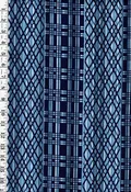 1041 - Yukata Fabric - Geometric Columns - Traditional 14" wide - Indigo - By the Half Yard