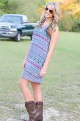 Amanda Dress, Blue