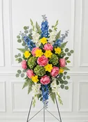 Blue &amp; Yellow Silk Spray