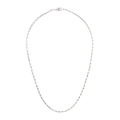 1.75 Carats Linear Half Diamond Tennis Necklace in White Gold