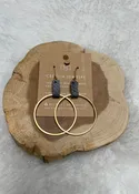 Cecelia Braided Grey Hoops