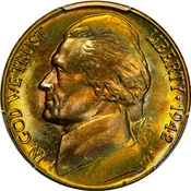 (4100) 1942-D 5C PCGS MS67+FS