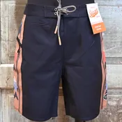 Seager Capo Panel Boardshort in Upstream Black