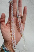 Unfinished strand: Rounded Teardrop Opals 17″