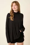 BAMBOO OVERSIZED MOCK NECK
