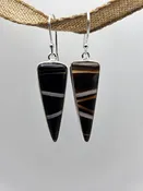 Black Banded Agate Earrings — Sunshine and Company