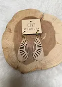 Cecelia Wood Teardrop Earrings