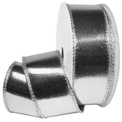 1-1/2″ WIRED LAMÉ 10YD Silver