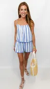Blue & White Striped Set