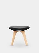 Slab Ottoman | Natural Brushed Oak & Black Leather | Tom Dixon