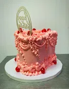 Heart Shaped Vintage Piping Cake — Tiered & Petite by Cotton's Gourmet