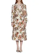 BONBOM Floral Ostrich Feather Coat