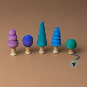 5pc Wooden Bosque Tree Set | Cool Colors