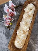 Floral Wooden Dough Bowl Candle — Sage Floral Studio