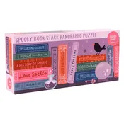 400 Piece Spooky Bookshelf Panoramic Jigsaw Puzzle