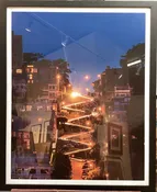 Framed Lombard Street at Night