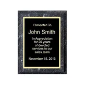 Black Marble Finish Economy Plaque