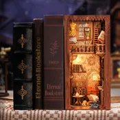 DIY Book Nook Kit: Eternal Bookstore with LED & Dust Cover