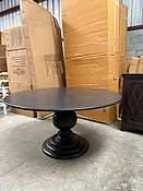 60" black mango table
