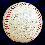 1941 New York Giants Team Signed (25) Official League Baseball. Mel Ott, Carl Hubbell. PSA — The Bullpen Sports Collectibles
