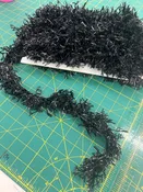 BLACK OSTRICH FRINGE TRIM