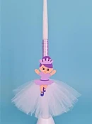 15" Easter Lambatha Candle - Ballerina