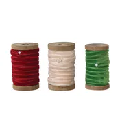 10 Yard 3/16"W Velvet Ribbon, 3 colors