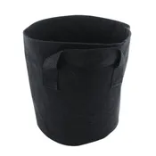 50% OFF at Check Out: The Harvest Company Fabric Aeration Grow Bags Black Polypropylene Round Indoor/Outdoor Planter with Handles (Packs)