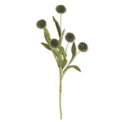 13 Inch Green 5 Ball Pompom Pick w/Green Eva Leaves