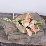 Coral Calla Lily Bundle in Paper
