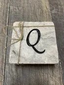 Custom Stone Coasters "Q"