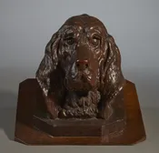 Black Forest Carved Walnut Bird Dog Head c.1870 | Antique Sculpture | Daniels Antiques — Daniels Antiques