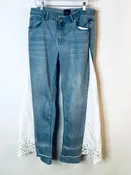 crisp white lace edged denim bells [10/30]