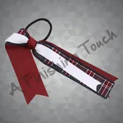 222- Streamer Bow w/Plaid &amp; Ribbon