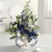Happy Holidays in Blue & Silver