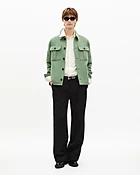 Blouson en laine vert amande