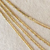 18k Gold Filled 2mm Flat Mariner Chain