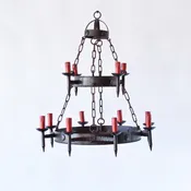 Belgium Two Tier Iron Ring Chandelier