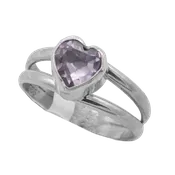 1 Stone Amethyst Heart Ring GZ NW 7213